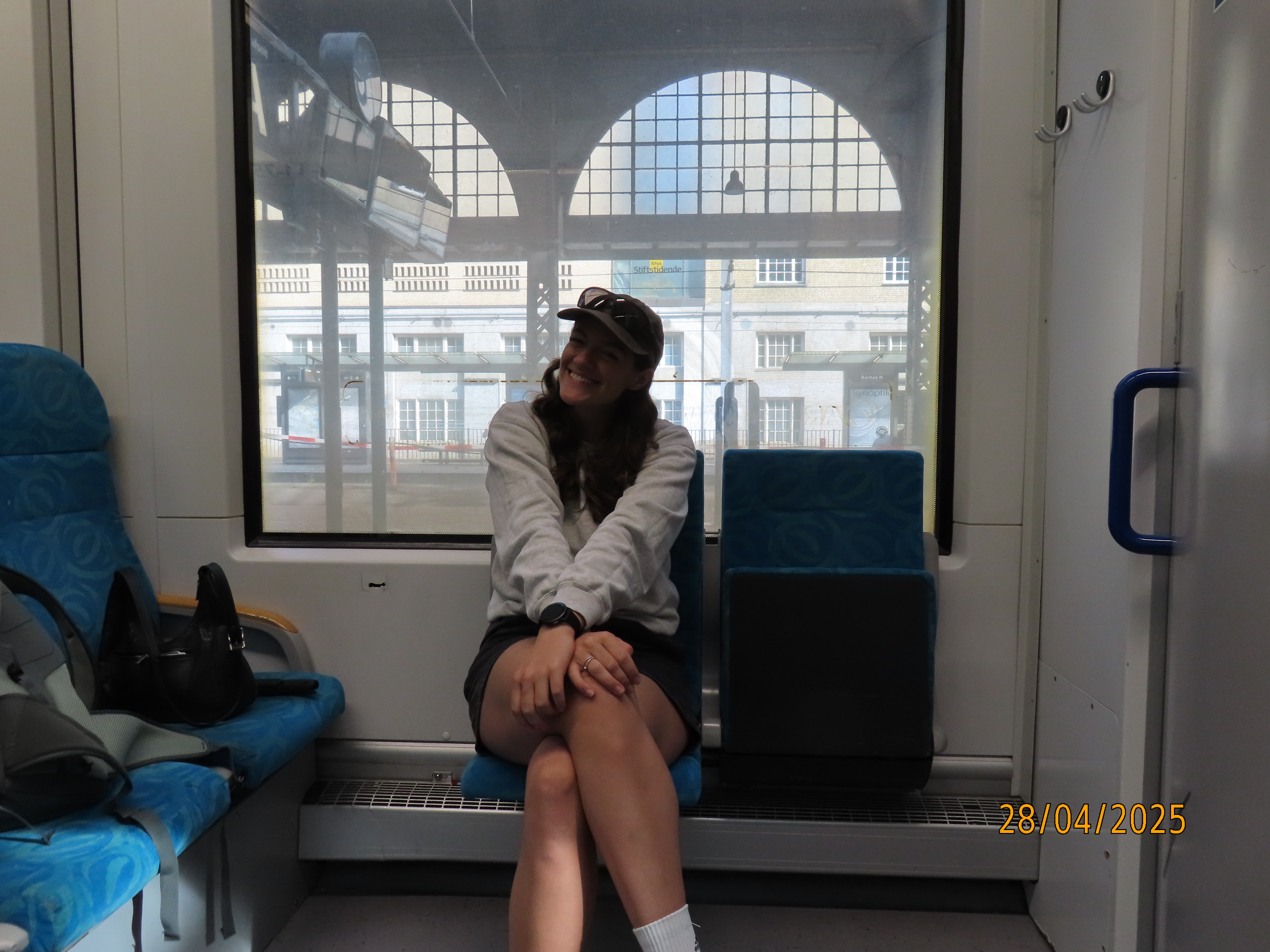Pige i tog på vej mod ry fra Aarhus